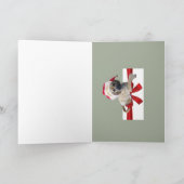 De Vrolijke Kerstkaarten van Puggle Feestdagen Kaart (Binnen)
