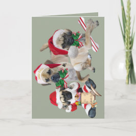 De Vrolijke Kerstkaarten van Puggle Feestdagen Kaart