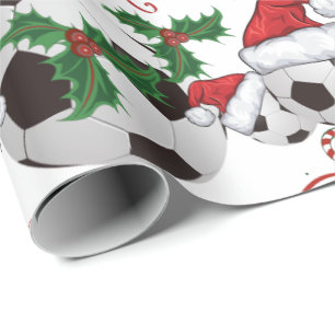 De vrolijke Kerstman van het Voetbal   van Cadeaupapier