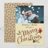 De vrolijke Kerstmis Gepersonaliseerde Vakantie Feestdagenkaart (Voorkant / Achterkant)