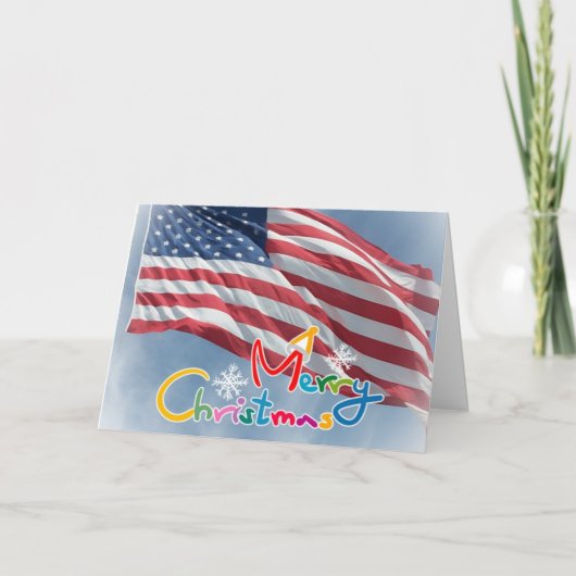 De vrolijke Kerstmis Opgestelde Kaart van de (Voorkant)