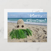 De vrolijke Klaas Vaak van de Sneeuwman van Mele Feestdagenkaart (Voorkant / Achterkant)