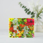 De vrolijke Kleuren van de Tuin Briefkaart (Staand voorkant)