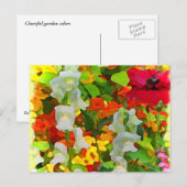 De vrolijke Kleuren van de Tuin Briefkaart (Voorkant / Achterkant)
