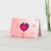 De vrolijke Liefde van Kerstmis. Hart en Feestdagen Kaart (Achterkant)