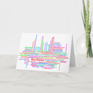 De vrolijke Meertalige Kerstkaart van Kerstmis Feestdagen Kaart