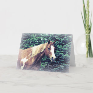 De vrolijke Merrie van de Verf van Kerstmis Feestdagen Kaart