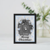 De vrolijke ModelTrein van Kerstmis Feestdagenkaart (Staand voorkant)