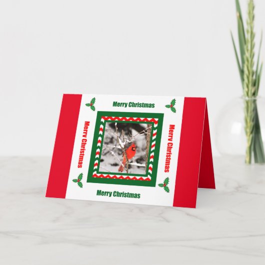 De vrolijke Noordelijke HoofdKerstkaart van Feestdagen Kaart (Voorkant)