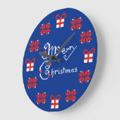 De vrolijke Noorse Ornamenten van Kerstmis Grote Klok (Hoek)