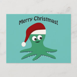 De vrolijke Octopus van Kerstmis Feestdagenkaart