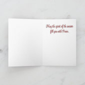 De vrolijke Ornamenten van Kerstmis Feestdagen Kaart (Binnen)