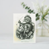 De vrolijke Oude Kerstman Feestdagenkaart (Staand voorkant)