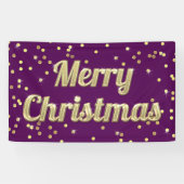 De vrolijke Paars van de Confettien Bling van Spandoek (Horizontaal)