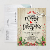 De vrolijke Partij van de Kerstman van de Vakantie Briefkaart (Voorkant / Achterkant)