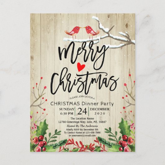 De vrolijke Partij van de Kerstman van de Vakantie Briefkaart (Voorkant)