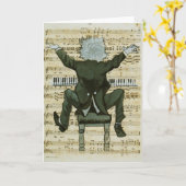 De vrolijke pianist kaart (Gele Bloem)