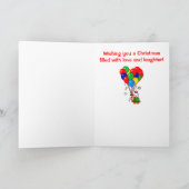 De vrolijke Pinguïn van de Dochter van Kerstmis Feestdagen Kaart (Binnen)