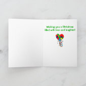 De vrolijke Pinguïn van de Kleinzoon van Kerstmis Feestdagen Kaart (Binnen)