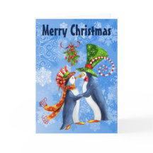 De vrolijke Pinguïnen van Kerstmis in Liefde onder