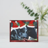 De vrolijke Prentbriefkaar van de Geit van Feestdagenkaart (Staand voorkant)