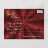 De vrolijke Prentbriefkaar van de Geit van Feestdagenkaart (Achterkant)