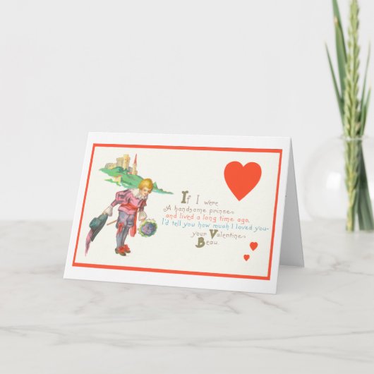 De vrolijke Prins van Valentijn Feestdagen Kaart (Voorkant)
