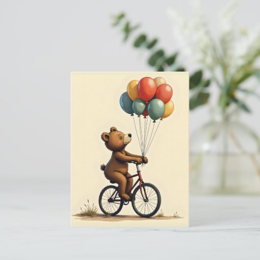 De vrolijke rit van het Beer Briefkaart (Staand voorkant)