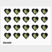 De vrolijke schildpad die nooit haastte hart sticker (Vel)