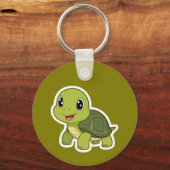 De vrolijke schildpad die nooit haastte sleutelhanger (Achterkant)