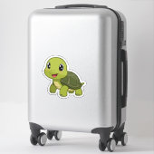 De vrolijke schildpad die nooit haastte sticker (Koffer)