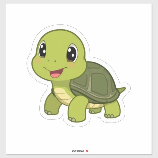 De vrolijke schildpad die nooit haastte sticker (Vel)