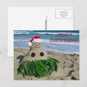 De vrolijke Sneeuwman van de Klaas Vaak van Mele Feestdagenkaart (Voorkant / Achterkant)