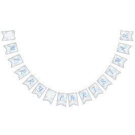 De vrolijke Sneeuwvlokken van Kerstmis - Bunting Vlaggetjes