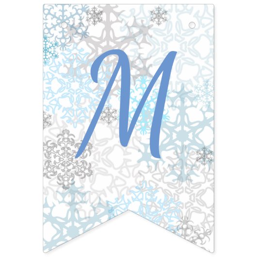 De vrolijke Sneeuwvlokken van Kerstmis - Bunting Vlaggetjes (Tweede vlag)