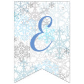 De vrolijke Sneeuwvlokken van Kerstmis - Bunting Vlaggetjes (Derde vlag)