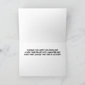 De vrolijke Speler van het Pijltje van Kerstmis Feestdagen Kaart (Binnen)