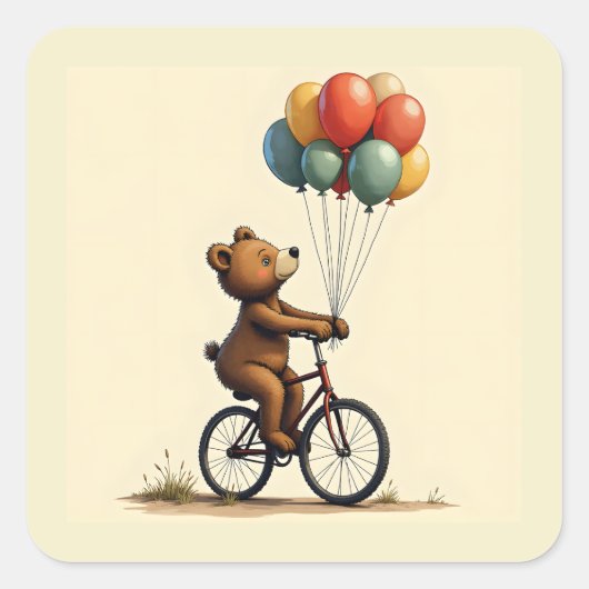 De vrolijke Sticker van het Beer (Voorkant)