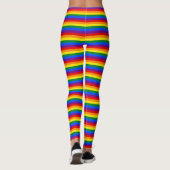 De vrolijke Strepen van de Regenboog van de Trots Leggings (Achterkant)