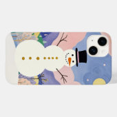 De vrolijke toeschouwer van de winter Case-Mate iPhone case (Achterkant (horizontaal))