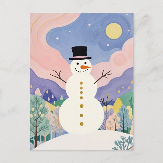 De vrolijke toeschouwer van de winter feestdagenkaart (Voorkant)