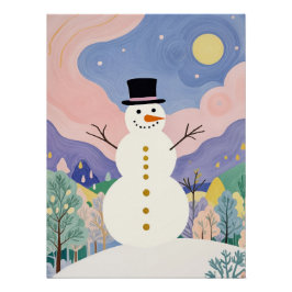 De vrolijke toeschouwer van de winter perfect poster