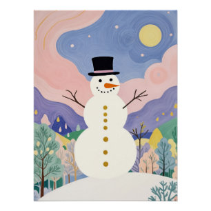 De vrolijke toeschouwer van de winter perfect poster