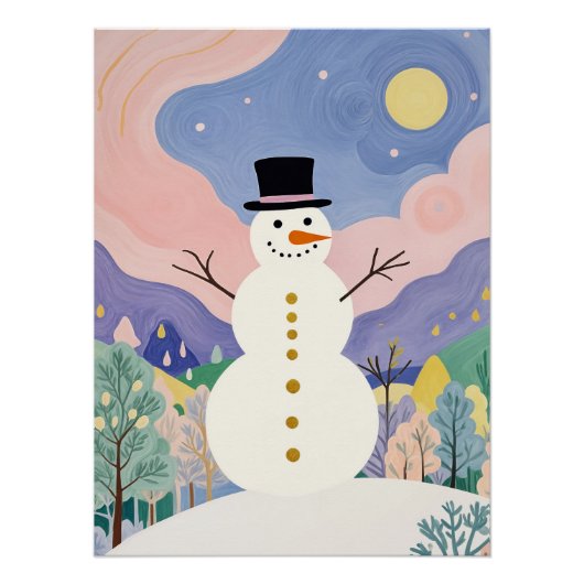 De vrolijke toeschouwer van de winter perfect poster (Voorkant)