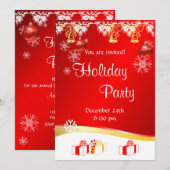 De vrolijke uitnodiging van de Partij van de (Voorkant / Achterkant)