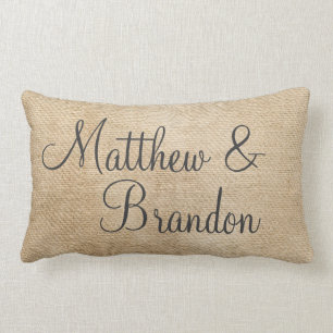 De vrolijke Vintage van de Jute personaliseert de Kussen