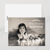 De vrolijke Vlakke Kaart van de Foto van Kerstmis (Voorkant / Achterkant)