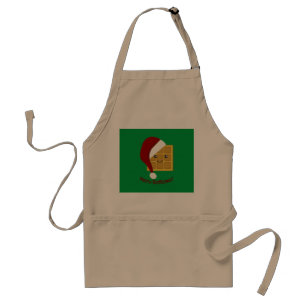 De vrolijke Wafel van Kerstmis Wafflemas Standaard Schort