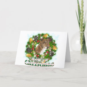 De vrolijke Windhond van Kerstmis Feestdagen Kaart