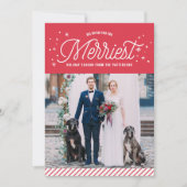 De vrolijkste Feestdagen Typografie Foto Kerst Feestdagenkaart (Voorkant)